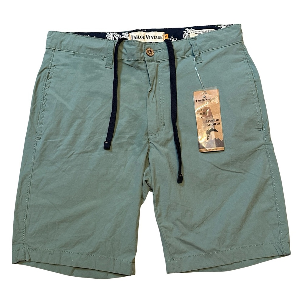 NWT Tailor Vintage Greenwich Hybrid Shorts Chinois Green Men’s Size 32 NEW